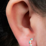 Gold Titanium Internally Threaded Labrets 1.2mm - Sakura Blossom Flower Curve