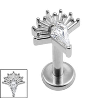 Titanium Internal Thread Peacock Kite Labret