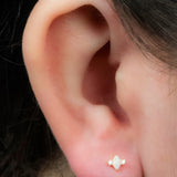 Gold Titanium Internally Threaded Labrets 1.2mm - Marquise Zofia
