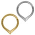 Titanium Luminance Rekia V-Shape Hinged Clicker Ring