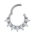 Titanium Astra Marquise Hinged Clicker Ring
