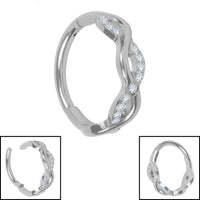 Titanium Novellia Hinged Clicker Ring
