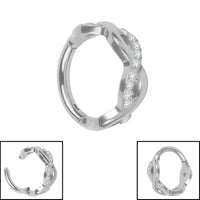 Titanium Novellia Hinged Clicker Ring