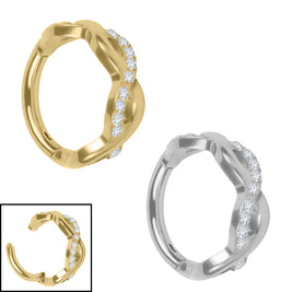 Titanium Novellia Hinged Clicker Ring