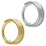 Titanium Stacked 3 Band Hinged Clicker Ring