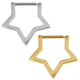 Titanium Supernova Star Hinged Clicker Ring