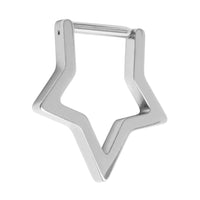 Titanium Supernova Star Hinged Clicker Ring