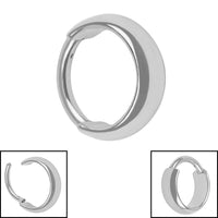 Titanium Reflection Hinged Clicker Ring