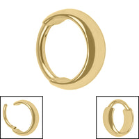 Titanium Reflection Hinged Clicker Ring