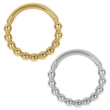 Titanium Yuki Hinged Clicker Ring