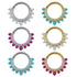 Titanium Moonlink Lunar Jewelled Hinged Clicker Ring