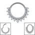 Titanium Lunar Jewelled Hinge Clicker Ring