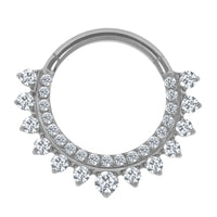 Titanium Moonlink Lunar Jewelled Hinged Clicker Ring