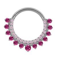 Titanium Moonlink Lunar Jewelled Hinged Clicker Ring
