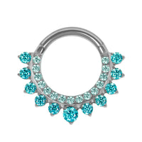 Titanium Moonlink Lunar Jewelled Hinged Clicker Ring