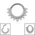 Titanium Lunar Jewelled Hinge Clicker Ring