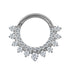 Titanium Moonlink Lunar Jewelled Hinged Clicker Ring