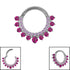 Titanium Lunar Jewelled Hinge Clicker Ring