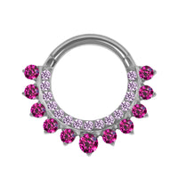 Titanium Moonlink Lunar Jewelled Hinged Clicker Ring