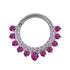 Titanium Moonlink Lunar Jewelled Hinged Clicker Ring