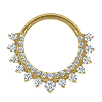 Titanium Moonlink Lunar Jewelled Hinged Clicker Ring