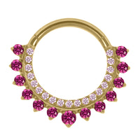 Titanium Moonlink Lunar Jewelled Hinged Clicker Ring