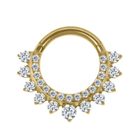 Titanium Moonlink Lunar Jewelled Hinged Clicker Ring
