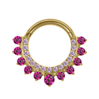 Titanium Moonlink Lunar Jewelled Hinged Clicker Ring