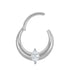 Titanium Aurora Hinged Clicker Ring