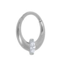 Titanium Aurora Hinged Clicker Ring