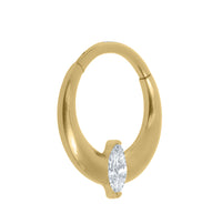 Titanium Aurora Hinged Clicker Ring
