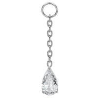 Titanium Jewelled Droplet Charm