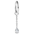 Titanium Hinged Clicker Ring with Jewelled Droplet Charm