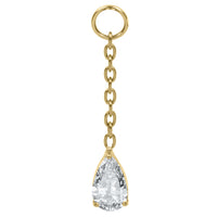 Titanium Jewelled Droplet Charm