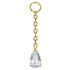 Titanium Jewelled Droplet Charm