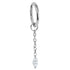 Titanium Hinged Clicker Ring with Jewelled Marquise Drop Charm