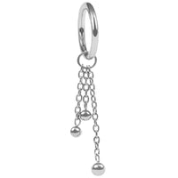 Titanium Hinged Clicker Ring with Titanium Trilogy Ball Charm