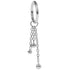 Titanium Hinged Clicker Ring with Titanium Trilogy Ball Charm