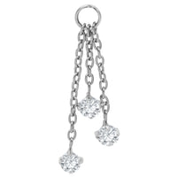 Titanium Trilogy Jewelled Drop Charm