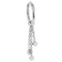 Titanium Hinged Clicker Ring with Titanium Trilogy Jewel Charm