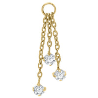 Titanium Trilogy Jewelled Drop Charm
