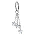 Titanium Hinged Clicker Ring with Titanium Trilogy Jewel Star Charm