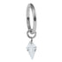 Titanium Hinged Clicker Ring with Titanium Delphi Jewelled Charm