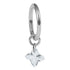 Titanium Hinged Clicker Ring with Titanium Sundrop Jewelled Charm