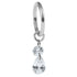 Titanium Hinged Clicker Ring with Titanium Luxor Jewelled Charm