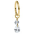 Titanium Hinged Clicker Ring with Titanium Luxor Jewelled Charm