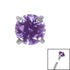 Titanium Claw Set Round CZ Jewel for Internal Thread shafts in 1.2mm