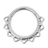 Titanium Filigree Lace Hinged Clicker Ring