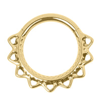 Titanium Filigree Lace Hinged Clicker Ring