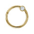 Titanium Lumi Jewelled Ball Hinged Clicker Ring